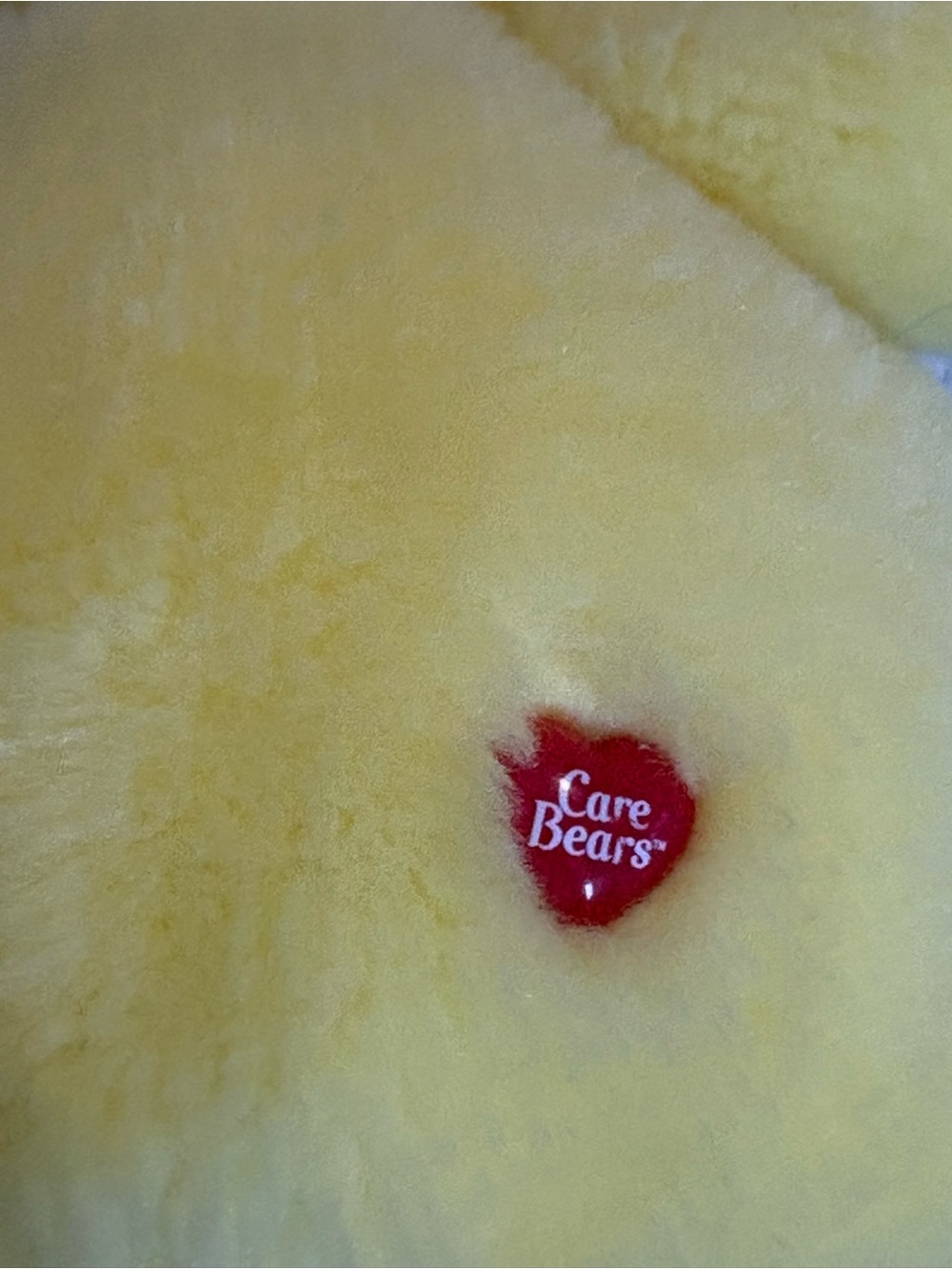 VTG Care Bears Funshine Bear plush With Carlton Cards Tuche Tags Early 2000s 13” - Picture 11 of 14